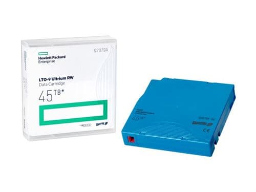 HPE - 20 x LTO Ultrium 9 - 18 To / 45 To - étiquettes marquables, non étiqueté sur mesure - bleu clair - pack bibliotheque - pour P/N: R7E99A, R7F00A, R7F01A, R7F02A