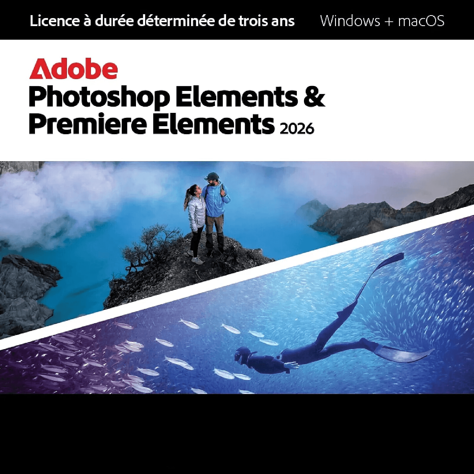 Adobe Photoshop Elements & Premiere Elements 2026 | 2 PC ou MAC | 3 Ans | Téléchargement